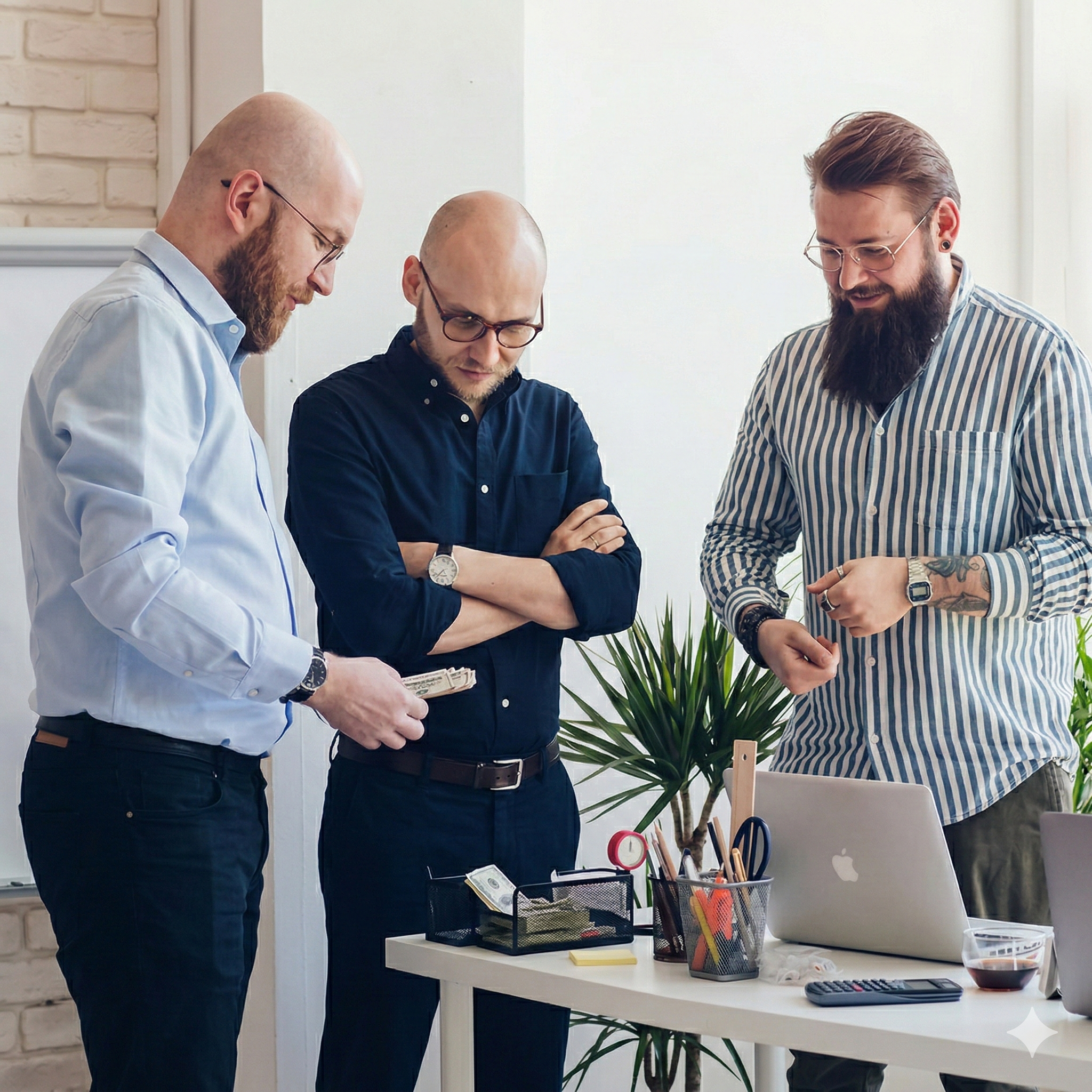 Finance team reviewing global payroll